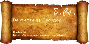 Debreczeny Csongor névjegykártya