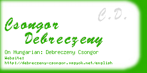 csongor debreczeny business card